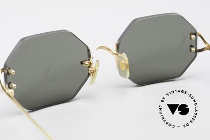 Cartier Rimless Octag - M Achteckige Luxus Sonnenbrille, Größe: medium, Passend für Herren und Damen