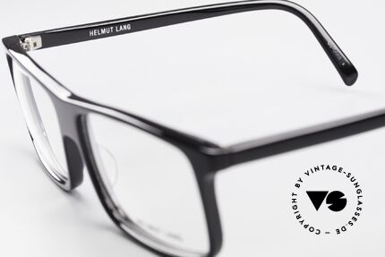 Helmut Lang 20-0002 Vintage Brille Japan Schwarz, KEINE Retro-Brillenmode, ein 20 Jahre altes ORIGINAL!, Passend für Herren