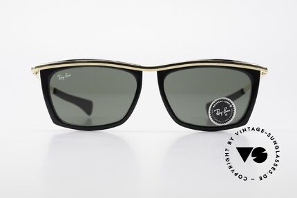 Ray Ban Olympian II Sonnenbrille 80er Eckig, alte Ray Ban Designersonnenbrille aus den 80ern, Passend für Herren und Damen