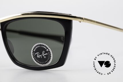 Ray Ban Olympian II Sonnenbrille 80er Eckig, ungetragen (wie alle unsere Ray Ban USA-Brillen), Passend für Herren und Damen