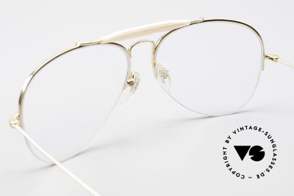 Ray Ban Balfast 810 Gold Doublé Vintage Brille Alt, Mod. 810 = Pilotenform mit Nylor-Faden; Gr. 58/14, Passend für Herren