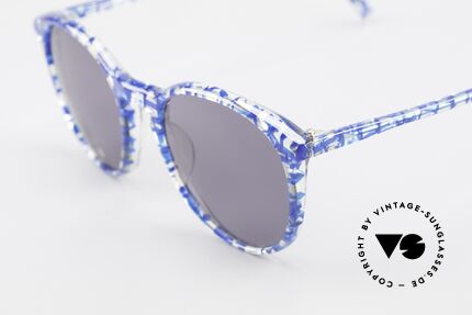 Alain Mikli 901 / 323 80er Panto Brille Kristall Blau, hellgraue Gläser (100% UV); SMALL Größe (123mm), Passend für Herren und Damen