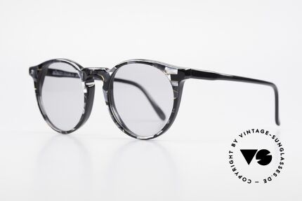 Alain Mikli 034 / 889 Designer Panto Vintage Brille, interessantes Farbmuster und 'Handmade-Qualität', Passend für Herren und Damen