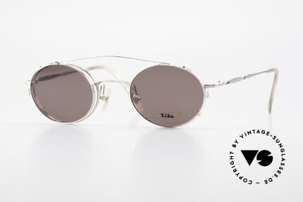 Bada BL1581 90er Brille Mit Sonnen Clip, alte VINTAGE BADA Sonnenbrille aus dem Jahre 1996, Passend für Herren und Damen