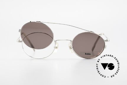 Bada BL1581 90er Brille Mit Sonnen Clip, Größe: small, Passend für Herren und Damen