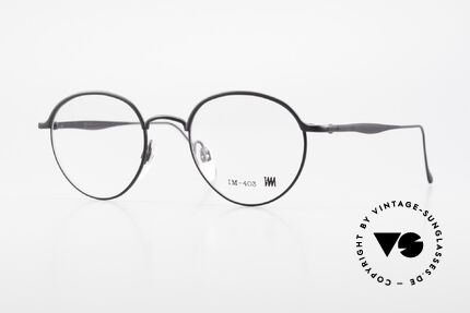 Miyake Design Studio IM403 Insider Brille Pantobrille 90er, interessante vintage Panto-Style Brille von 1995, Passend für Herren und Damen