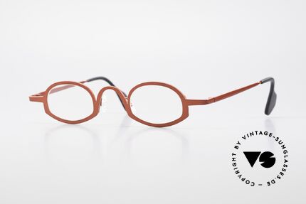 Theo Belgium Ellips Avantgarde Vintage Brille, THEO Belgium Brille, Unisex-Modell in dunkel-blau!, Passend für Herren und Damen