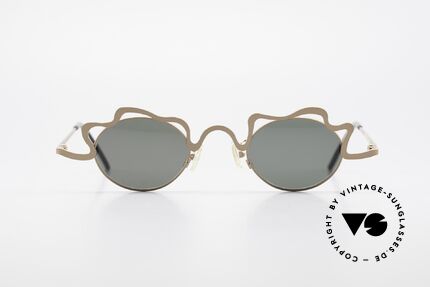 Theo Belgium Tortelini Spaghetti Sonnenbrille 90er, in 1989 gegründet als 'ANTI MAINSTREAM' Brillenmode, Passend für Damen