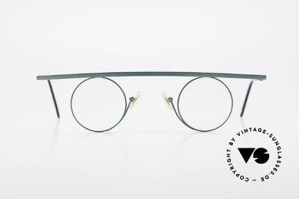 Theo Belgium Tawa Vintage 90er Trendsetter Brille, 1989 gegründet als Gegenpol zum gängigen 'Mainstream', Passend für Herren und Damen