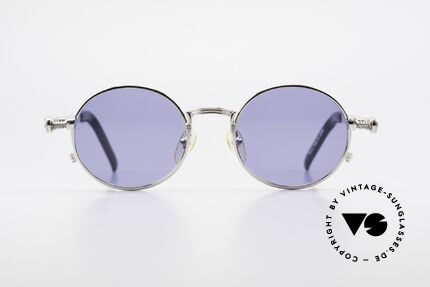 Jean Paul Gaultier 56-4178 Runde Industrial Vintage Brille, genial markant mit außergewöhnlichen Federgelenken, Passend für Herren