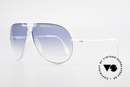 Cazal 901 Targa Design XL Cazal Sonnenbrille Von 1990, weiße Fassung (col. 70) & blaue Verlaufsgläser, Passend für Herren