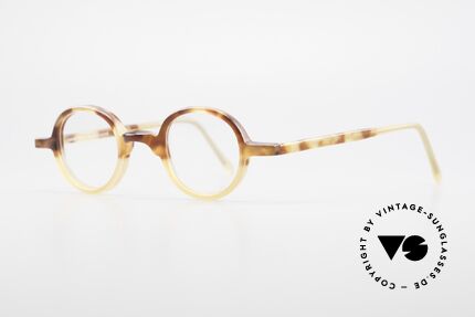 Anne Et Valentin Albert Runde Alte 80er Vintage Brille, kreieren und leben seit 1980 für ihre eigene Kollektion, Passend für Herren und Damen
