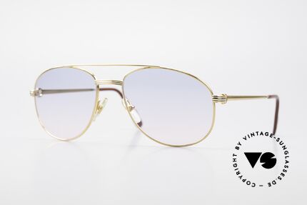 Cartier Driver Sonnengläser Babyblau Pink, edle vintage Cartier Herrenbrille aus den frühen 90ern, Passend für Herren
