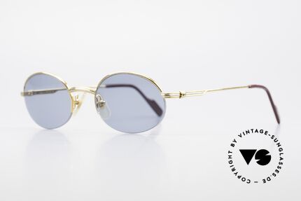Cartier Manhattan Ovale Luxus Sonnenbrille 90er, flexibler Halbrahmen (Top-Qualität), Luxusbrille!, Passend für Herren und Damen