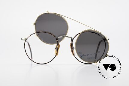 John Lennon - Imagine Pantobrille mit Sonnen Clip, KEINE RetroSonnenbrille, sondern ein altes Original, Passend für Herren und Damen
