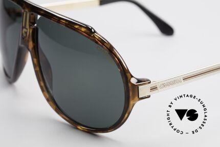 Carrera 5512 80er Sonnenbrille Don Johnson, ungetragenes Modell mit dunkelgrünen Carrera Gläsern, Passend für Herren