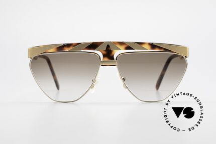 Alpina G84 Vintage Sonnenbrille 80s Gold, außergewöhnliches Brillendesign in Farbe und Form, Passend für Herren und Damen