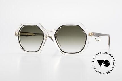 Sonia Rykiel SR46 727 70er Sonnenbrille Achteckig, ackteckige Sonia Rykiel Designersonnenbrille der 70er, Passend für Damen