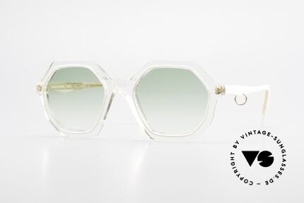Sonia Rykiel SR46 444 Achteckige Sonnenbrille 70er, ackteckige Sonia Rykiel Designersonnenbrille der 70er, Passend für Damen