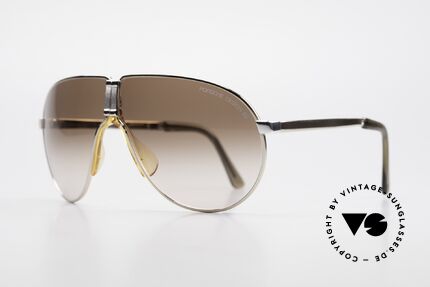 Porsche 5622 80er Luxus Faltsonnenbrille, "bicolor" = gold UND silber war damals total angesagt ;), Passend für Herren
