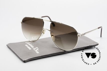 Christian Dior 2248 XL 80er Herren Sonnenbrille, Sonnengläser in braun-Verlauf (100% UV Protection), Passend für Herren