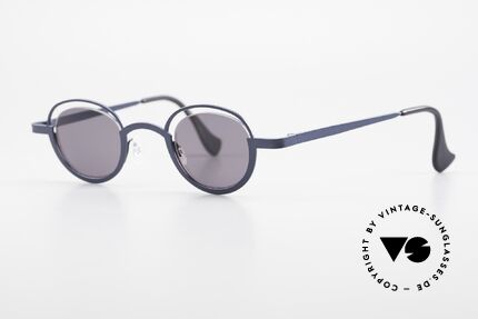 Theo Belgium Dozy Slim Verrückte 90er Sonnenbrille, Gläser werden u.a. durch einen Nylor-Faden gehalten, Passend für Herren und Damen