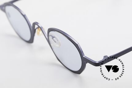 Theo Belgium Flower Runde Vintage Sonnenbrille, leicht grau getönte Sonnengläser; auch abends tragbar, Passend für Herren und Damen
