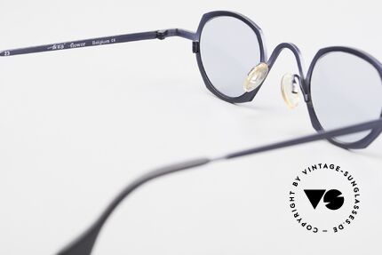 Theo Belgium Flower Runde Vintage Sonnenbrille, sozusagen: eine Designer-Brille mit Symbol-Charakter, Passend für Herren und Damen