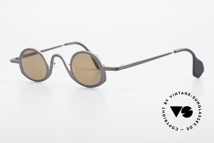 Theo Belgium Circle Trendsetter Sonnenbrille 90er, gemacht für die 'Avantgarde' und für Individualisten, Passend für Herren und Damen