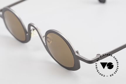 Theo Belgium Circle Trendsetter Sonnenbrille 90er, wirklich außergewöhnliche Fassung in Top-Qualität!, Passend für Herren und Damen