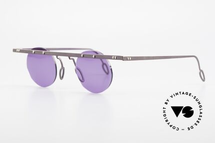 Theo Belgium Tita VII 5 Titanium 90er Sonnenbrille, TITA-Serie = XL Titanium Modelle von THEO der 1990er, Passend für Herren und Damen