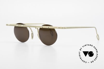 Theo Belgium Tita VII 10 Titanium Crazy Sonnenbrille, TITA-Serie = XL Titanium Modelle von THEO der 1990er, Passend für Herren und Damen