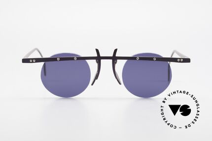 Theo Belgium Tita VI 4 Crazy Sonnenbrille 90er Titan, in 1989 gegründet als 'ANTI MAINSTREAM' Brillenmode, Passend für Herren und Damen