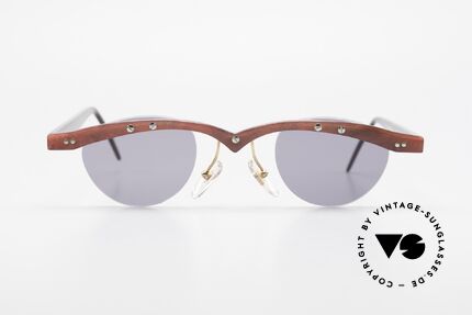 Theo Belgium Gamma Büffelhorn Sonnenbrille 90er, in 1989 gegründet als 'ANTI MAINSTREAM' Brillenmode, Passend für Herren und Damen