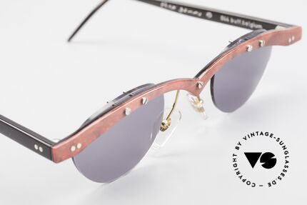 Theo Belgium Gamma Büffelhorn Sonnenbrille 90er, ungetragenes Theo-Einzelstück für die, die sich trauen ;), Passend für Herren und Damen