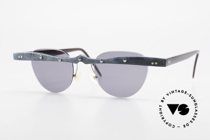 Theo Belgium Upsylon Büffelhorn Sonnenbrille 90er Details