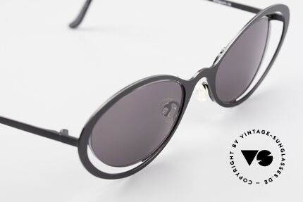 Theo Belgium LuLu Randlose Cateye Sonnenbrille, ungetragen; wie alle unsere THEO "Charakter-Brillen", Passend für Damen