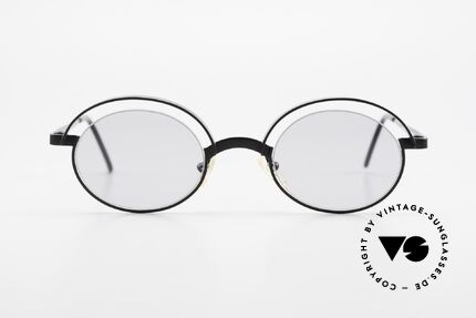 Theo Belgium Lady Verrückte 90er Sonnenbrille, originelles Modell: "vollrand" und "randlos" zugleich, Passend für Damen