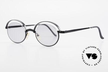 Theo Belgium Lady Verrückte 90er Sonnenbrille, Gläser werden u.a. durch einen Nylor-Faden gehalten, Passend für Damen