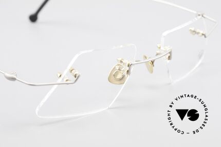 Paul Chiol 2001 Randlose Vintage Kunstbrille, die Fassung ist für optische Gläser gemacht, ABER:, Passend für Herren und Damen