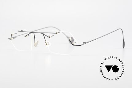 Paul Chiol 1998 Kunstvolle Randlosbrille 90er, filigran ausgeklügelte Formen; schlichtweg mondän, Passend für Herren und Damen