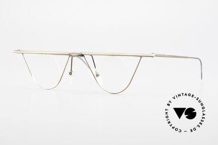 GMC 6600 Randlose Kunstbrille Bauhaus, vintage Trend Company 90er Designer-Brillenfassung, Passend für Herren und Damen