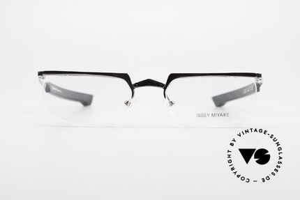 Issey Miyake 01 Alain Mikli Faltbare Designerbrille 90er, echte Insider-Brillenfassung ohne großes Branding, Passend für Herren und Damen
