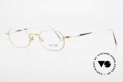 Matsuda 10108 Herrenbrille 90er High End, zahlreiche winzige Gravuren zieren die gesamte Fassung, Passend für Herren