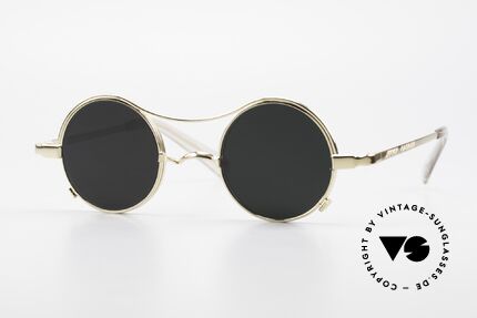 Jean Paul Gaultier 58-0105 4Scheiben Design Seitenblenden, genial kreative vintage Sonnenbrille von J.P. Gaultier, Passend für Herren und Damen