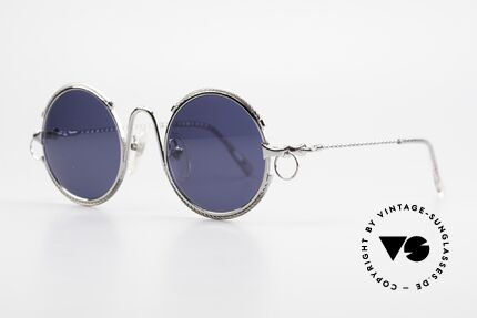 Jean Paul Gaultier 56-0176 Rihanna Piercing Sonnenbrille, Bügel und Frontteil sind gedreht wie ein Segeltau, Passend für Herren und Damen