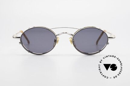 Bugatti 29508 Vintage Brille Mit Sonnen Clip, ovale Brille mit flexiblen Feder-Scharnieren!, Passend für Herren