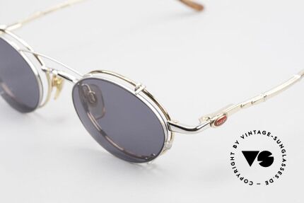 Bugatti 29508 Vintage Brille Mit Sonnen Clip, Bügel sind geformt wie eine (Auto-) Blattfeder, Passend für Herren
