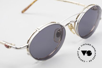 Bugatti 29508 Vintage Brille Mit Sonnen Clip, ungetragen in gold & silber, inkl. Bugatti Etui, Passend für Herren