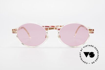 Cazal 510 Rosarote Vintage Brille Oval, Mitte der 90er Jahre nur als Kleinstserie produziert, Passend für Damen